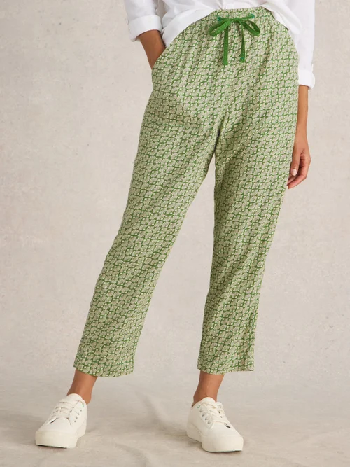 Hose Elle aus Leinenmischung - Green Pr - 46/R Bild 1