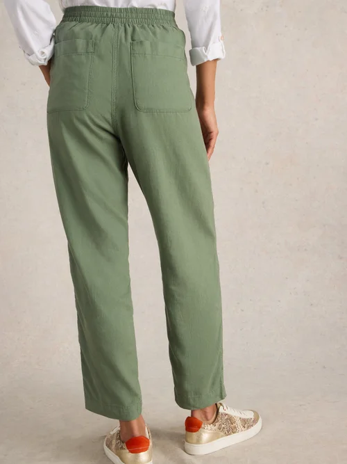 Hose Elle aus Leinenmischung - Mid Green - 46/R Bild 4