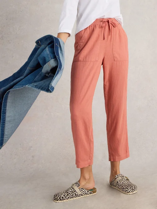 Hose Elle aus Leinenmischung - Mid Red - 52/R Bild 1