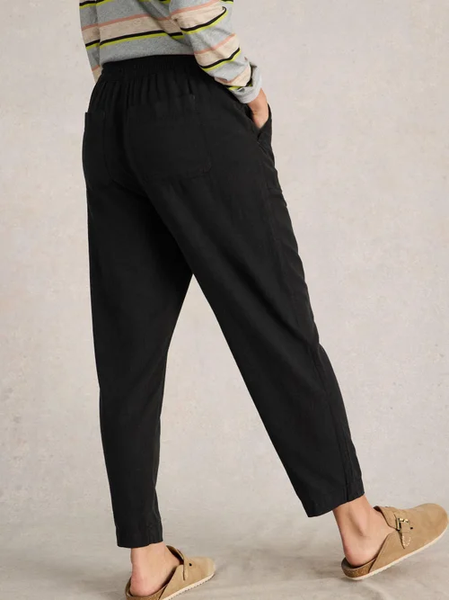 Hose Elle aus Leinenmischung - Pure Blk - 52/R Bild 4
