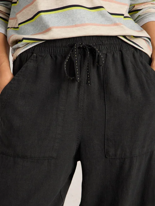 Hose Elle aus Leinenmischung - Pure Blk - 52/R Bild 3