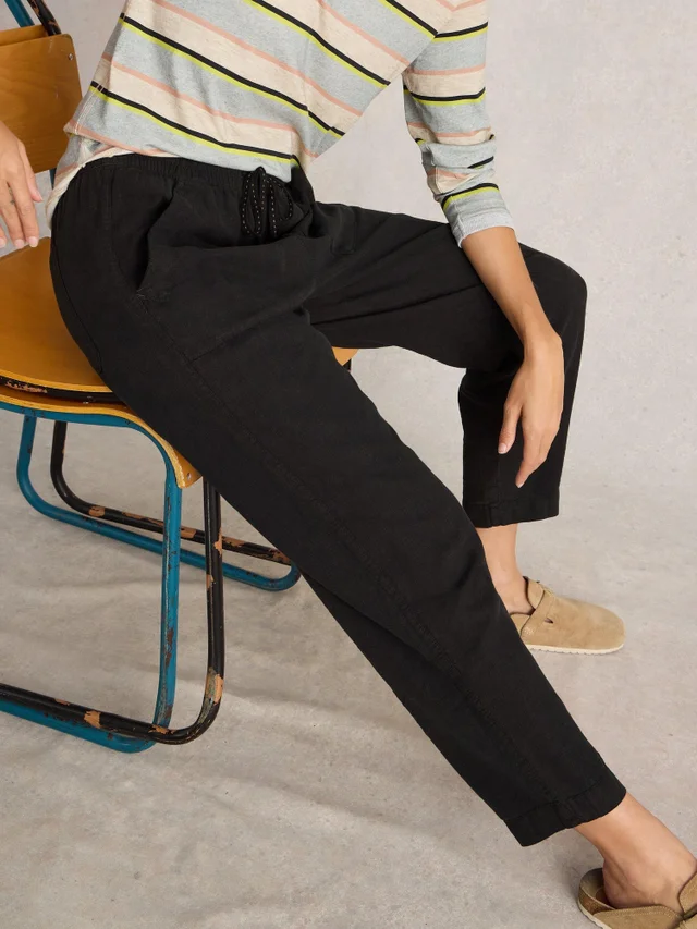 Hose Elle aus Leinenmischung