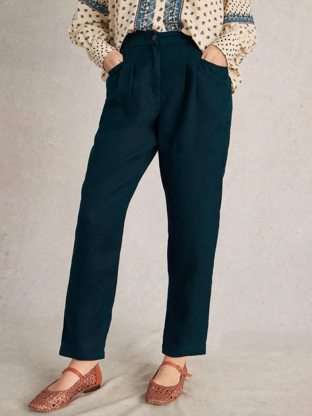 Leinenhose Rowena - Dark Navy - 52/R Bild 1