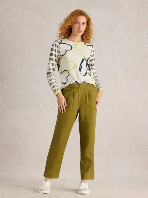 Leinenhose Rowena - Khaki Grn - 48/R Bild 2