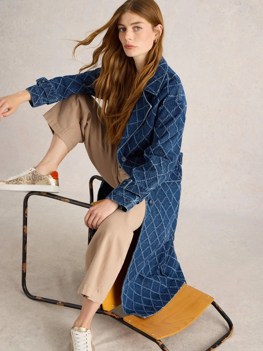 Jeans-Trenchcoat Dori - Denim Mlt - 52 Bild 1