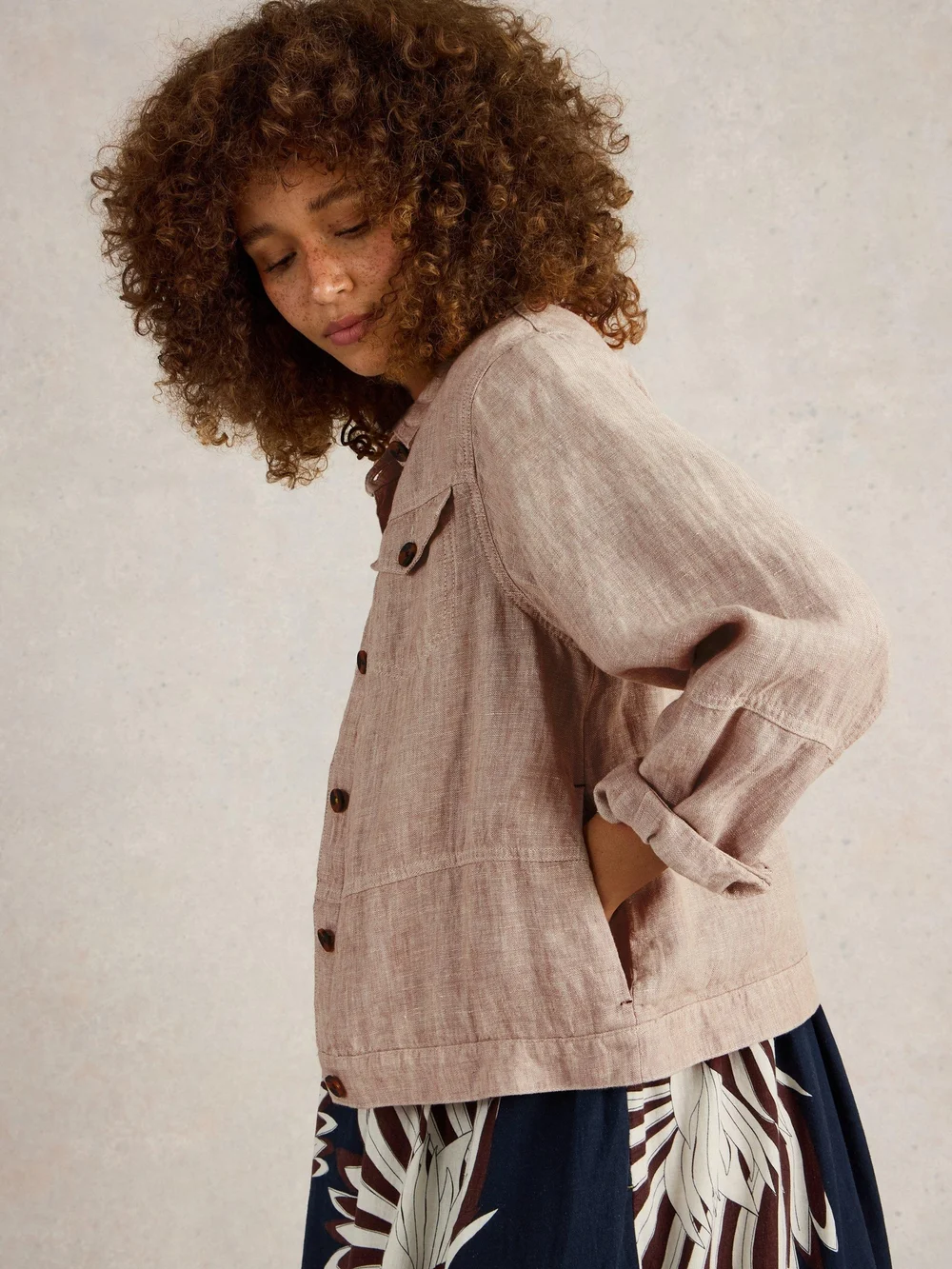 Leinenjacke Camille - Lgt Nat - 52 Bild 1