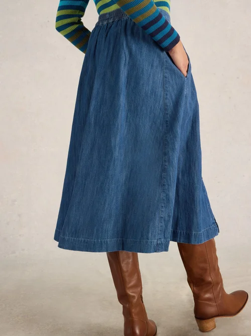 Jeansmidirock Heather - Mid Denim - 36/R Bild 4