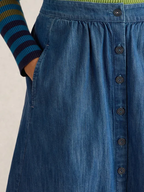 Jeansmidirock Heather - Mid Denim - 36/R Bild 3