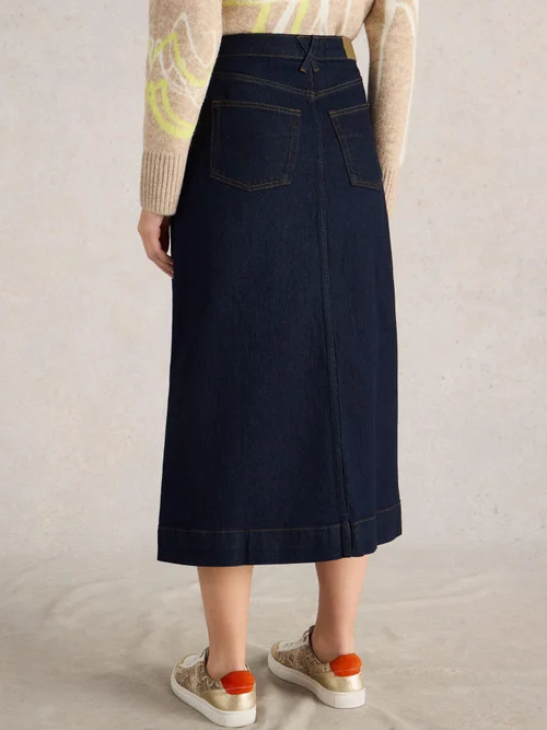 Jeansmidirock Allie - Dk Denim - 52/R Bild 4