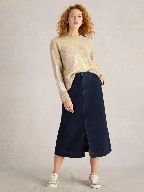 Jeansmidirock Allie - Dk Denim - 52/R Bild 2