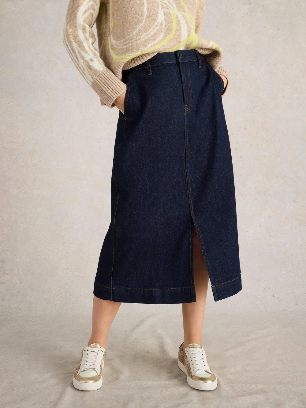 Jeansmidirock Allie - Dk Denim - 52/R Bild 1