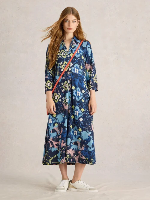 Hemdblusenkleid Rua aus Jersey - Blue Pr - 34/R Bild 2