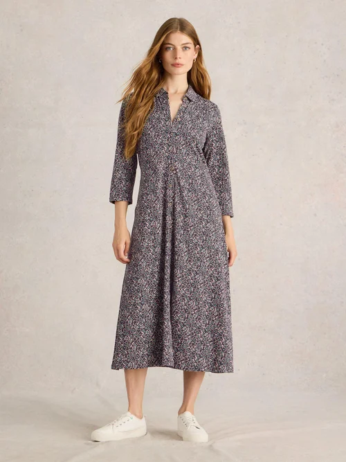 Hemdblusenkleid Rua aus Jersey - Grey Pr - 52/R Bild 2