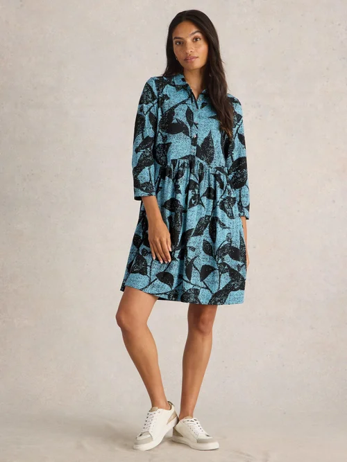 Hemdblusenkleid Everly aus Jersey - Blue Pr - 52/R Bild 2