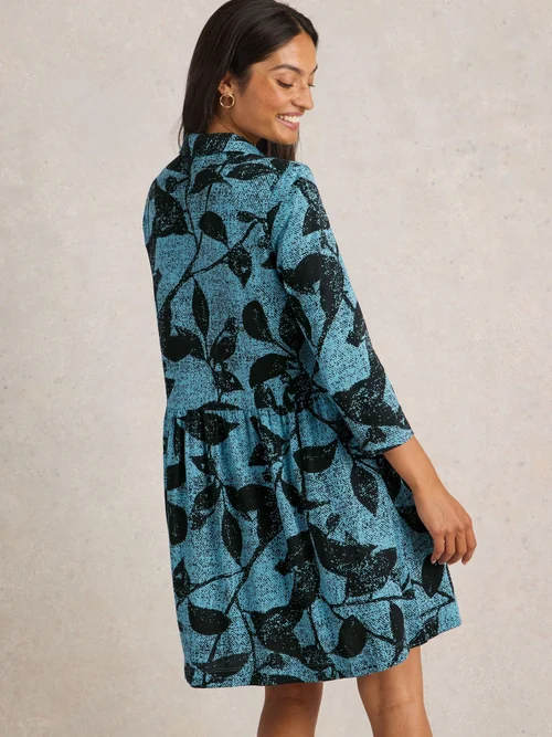 Hemdblusenkleid Everly aus Jersey - Blue Pr - 50/R Bild 4