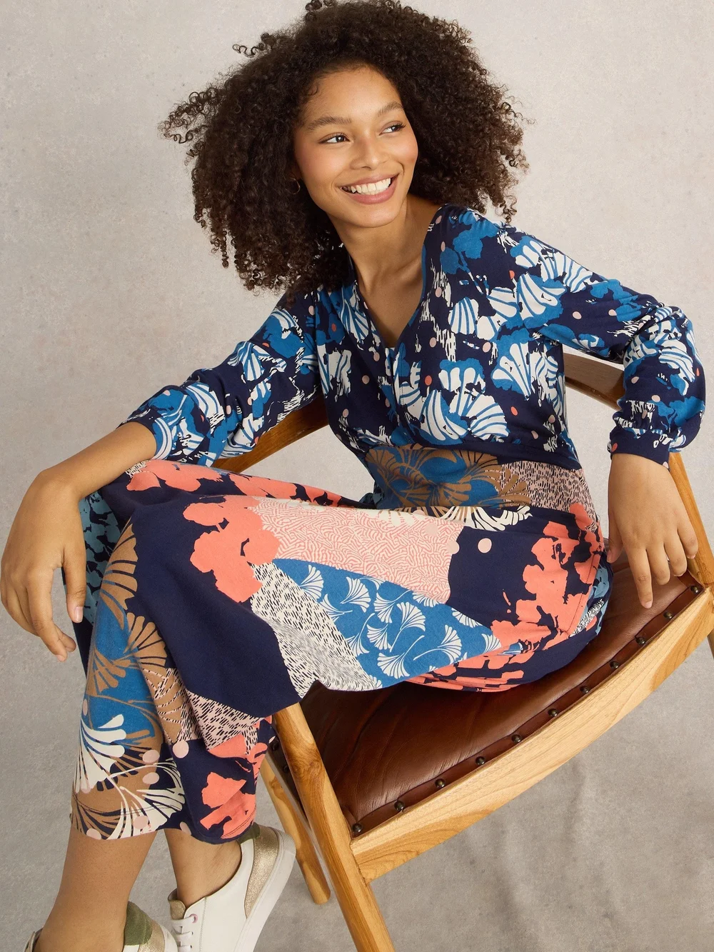 Jerseykleid Megan - Navy Multi - 52/R Bild 1