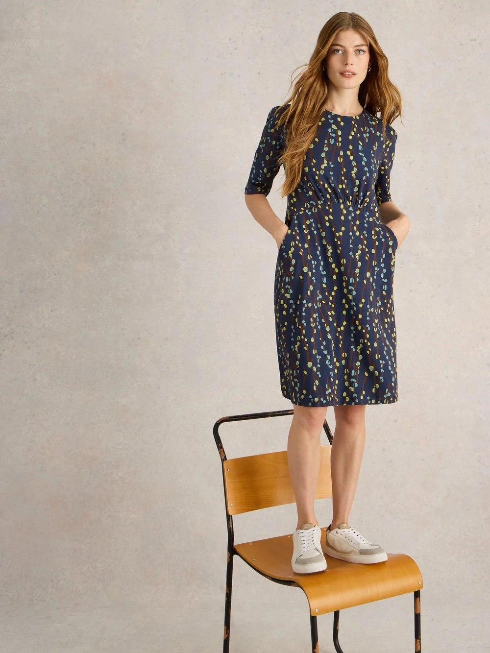 Jerseykleid Olivia - Navy Pr - 52/R Bild 1