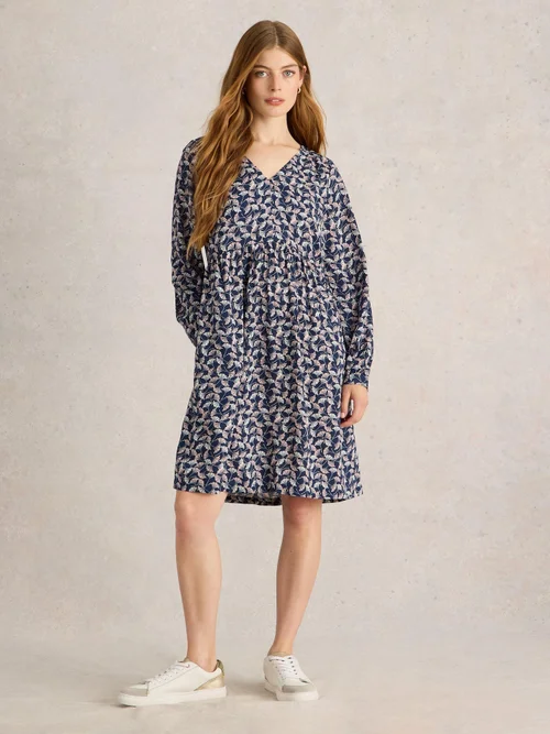 Kleid Penelope aus LENZING™ ECOVERO™ - Navy Pr - 40/R Bild 2