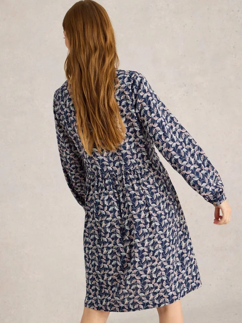 Kleid Penelope aus LENZING™ ECOVERO™ - Navy Pr - 40/R Bild 4