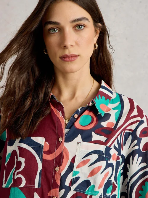 Bluse Sophie aus Bio-Baumwolle - Blk Mlt - 42 Bild 3