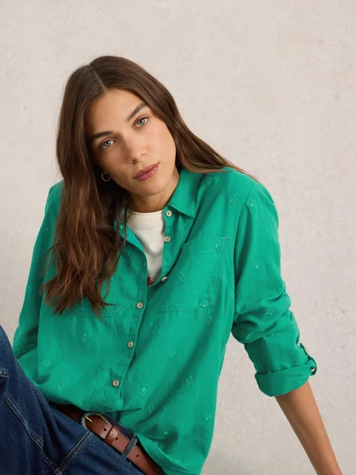 Bluse Sophie aus Bio-Baumwolle - Brt Green - 52 Bild 1