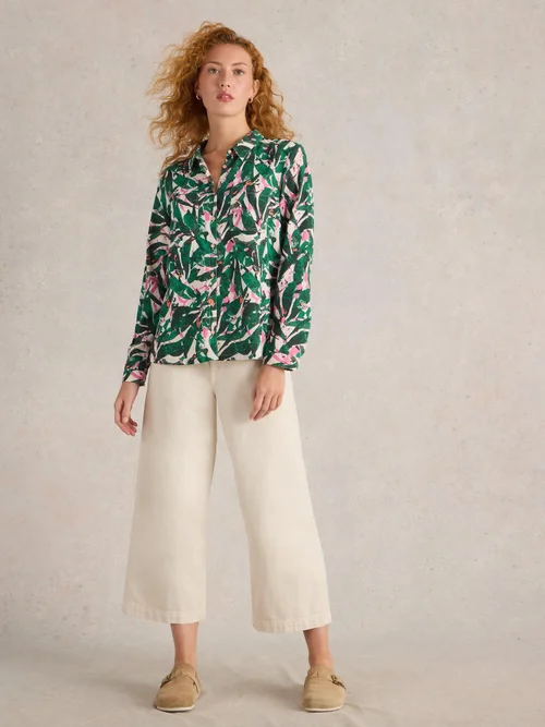 Bluse Sophie aus Bio-Baumwolle - Green Pr - 40 Bild 2
