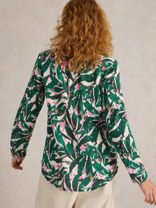 Bluse Sophie aus Bio-Baumwolle - Green Pr - 40 Bild 4