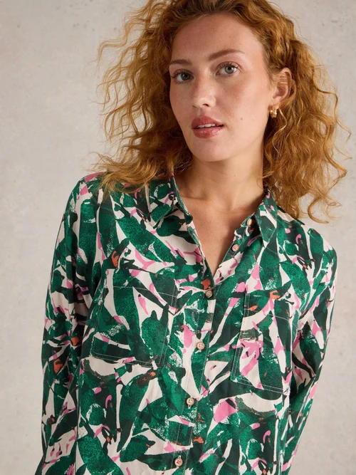 Bluse Sophie aus Bio-Baumwolle - Green Pr - 40 Bild 3
