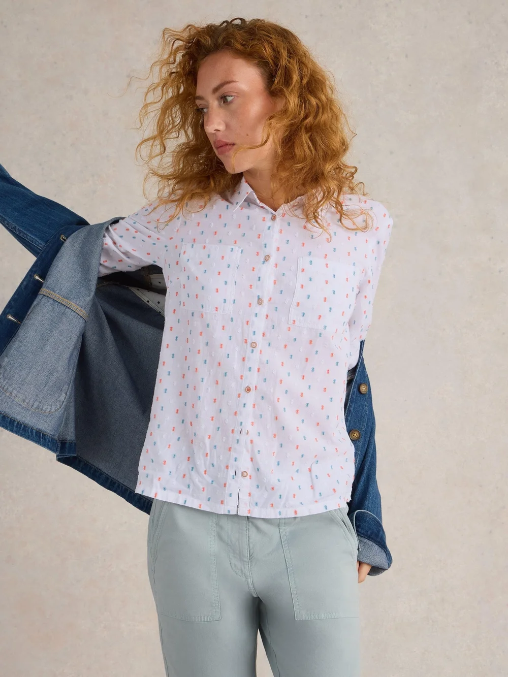 Bluse Sophie aus Bio-Baumwolle - Ivory Mlt - 52 Bild 1