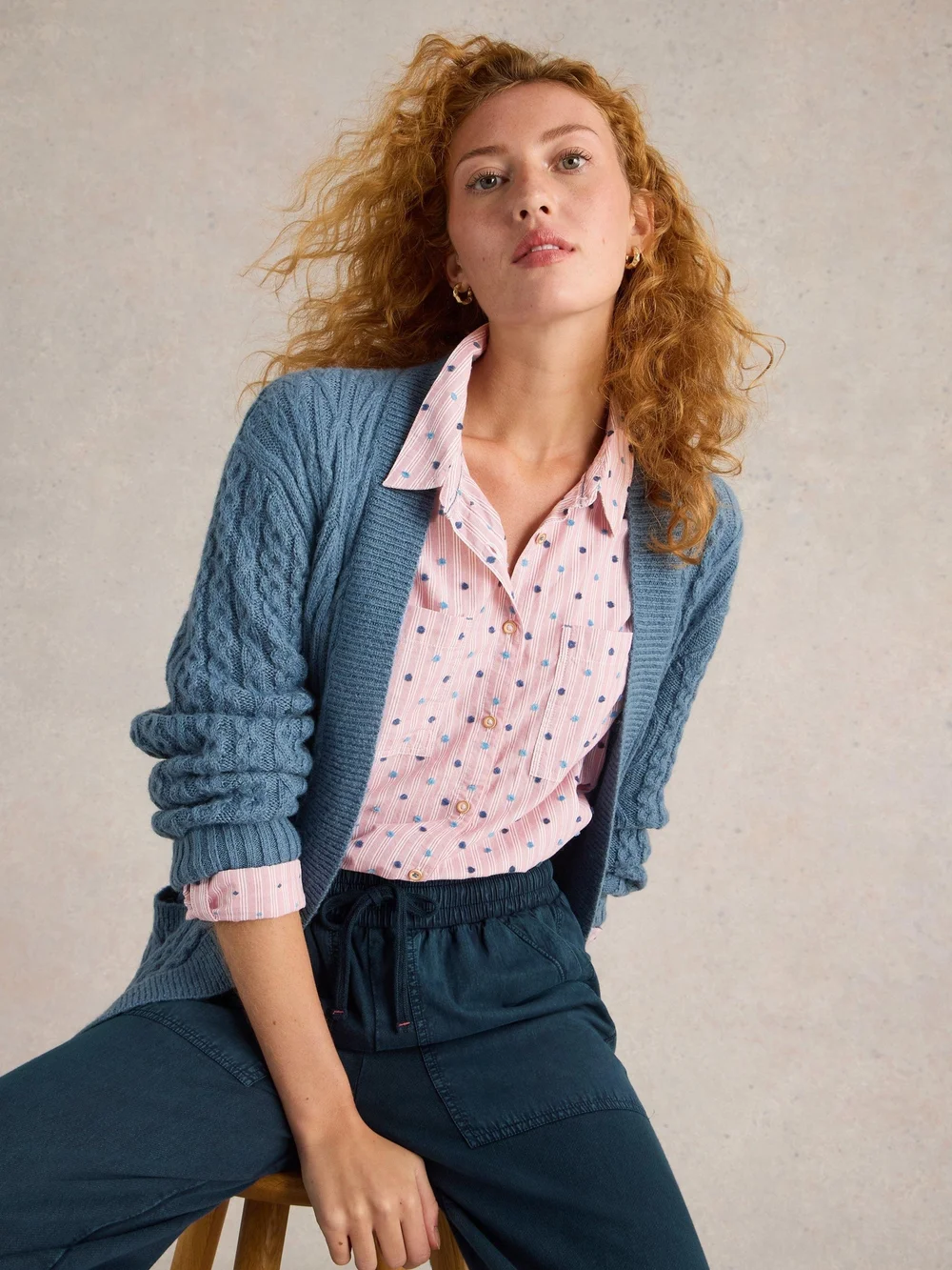 Bluse Sophie aus Bio-Baumwolle - Red Mlt - 46 Bild 1