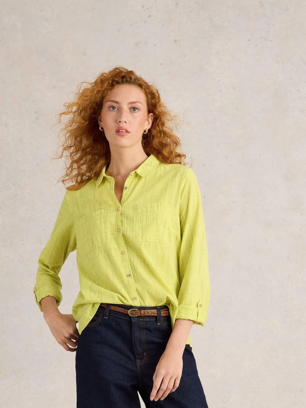 Bluse Sophie aus Bio-Baumwolle - Yellow Mlt - 52 Bild 1