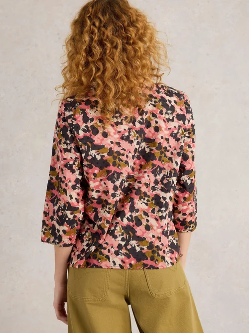 Bluse Rae aus Bio-Baumwolle - Pink Pr - 48 Bild 4