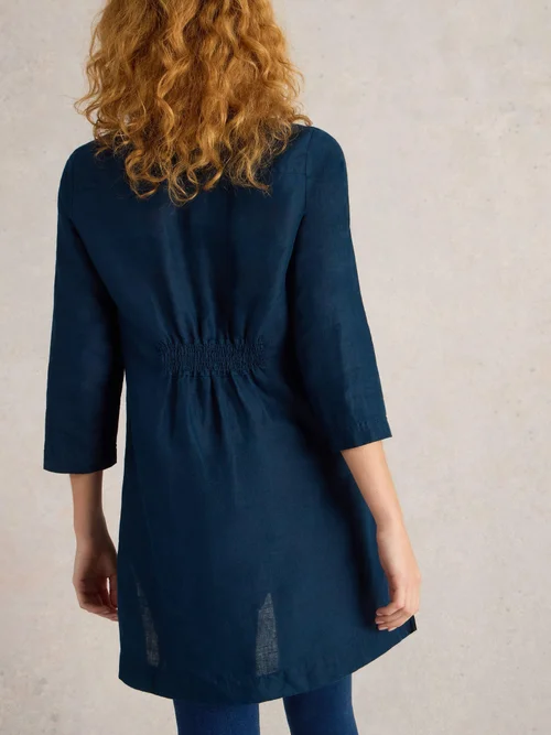 Leinentunika Blake - Dark Navy - 40/R Bild 4