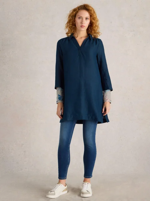 Leinentunika Blake - Dark Navy - 52/R Bild 2