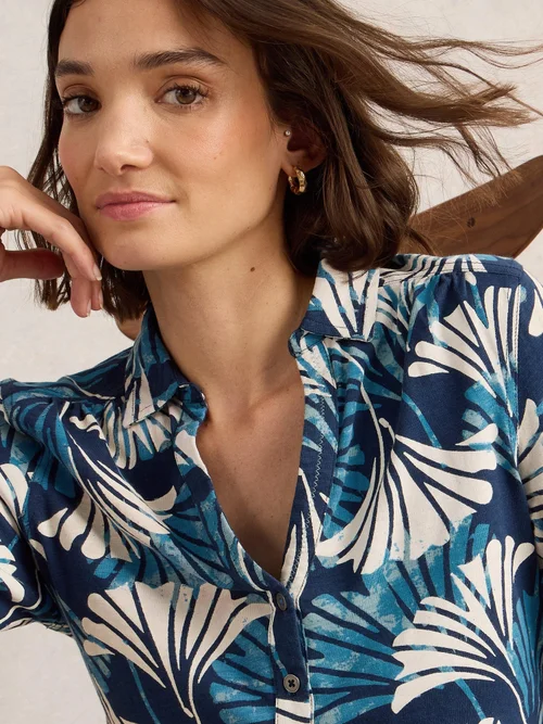 Jerseybluse Annie - Blue Pr - 34 Bild 3