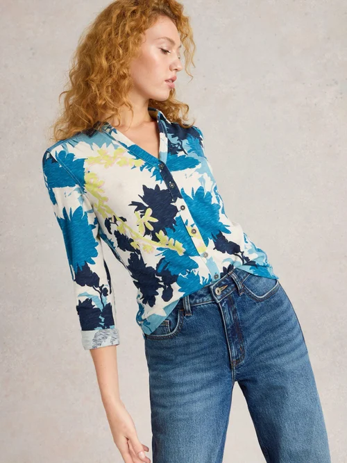 Jerseybluse Annie - White Mlt - 50 Bild 3