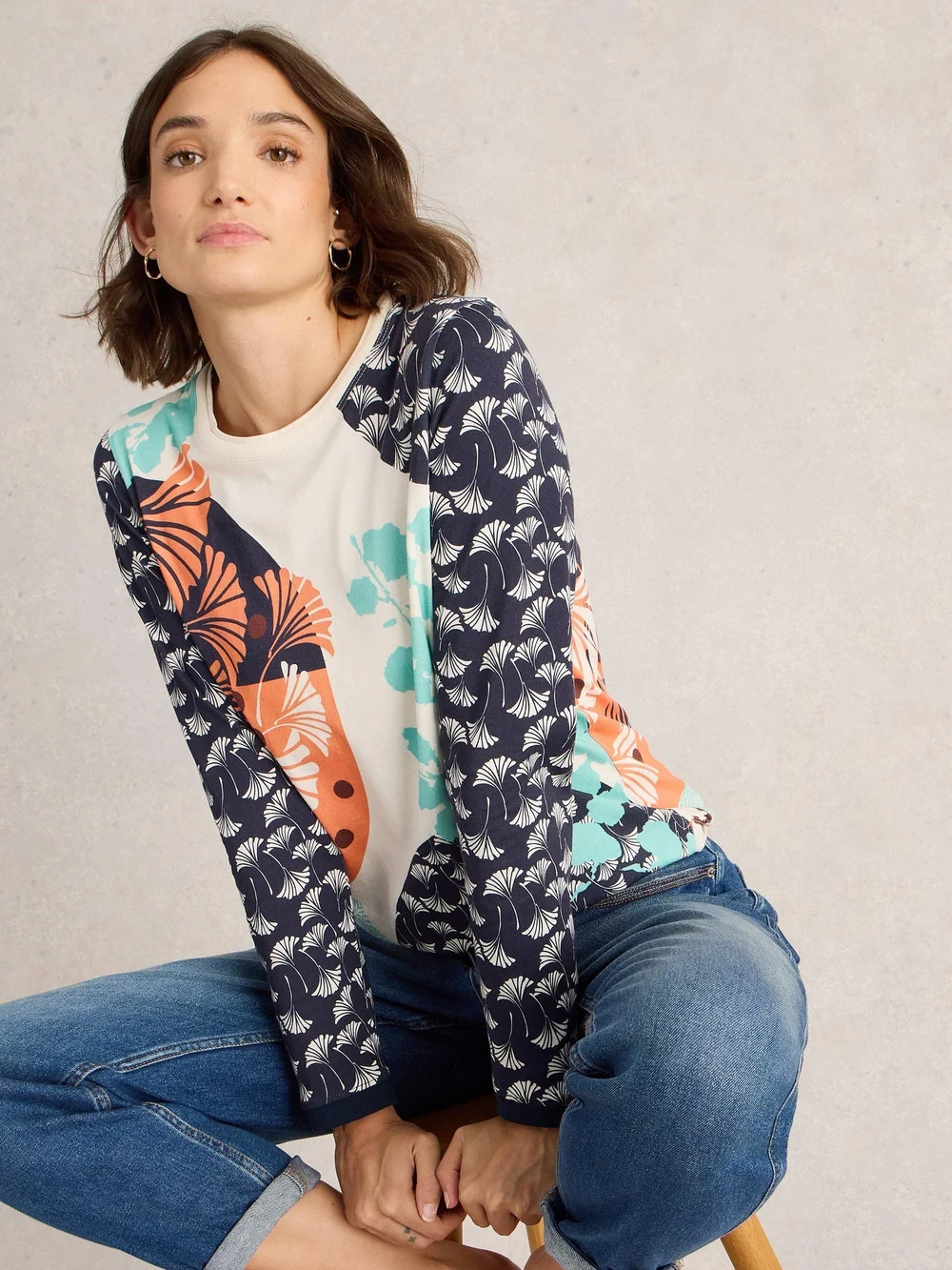 Langarmshirt Clara - Blue Pr - 52 Bild 1