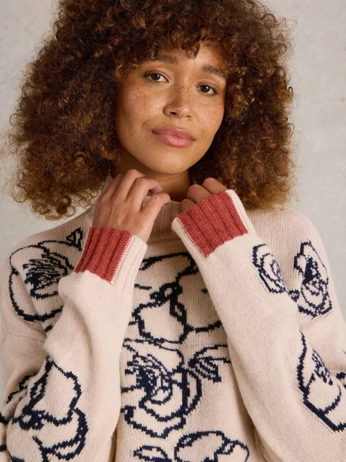 Pullover mit Blütenzweigen - Nat Mlt - 46 Bild 3