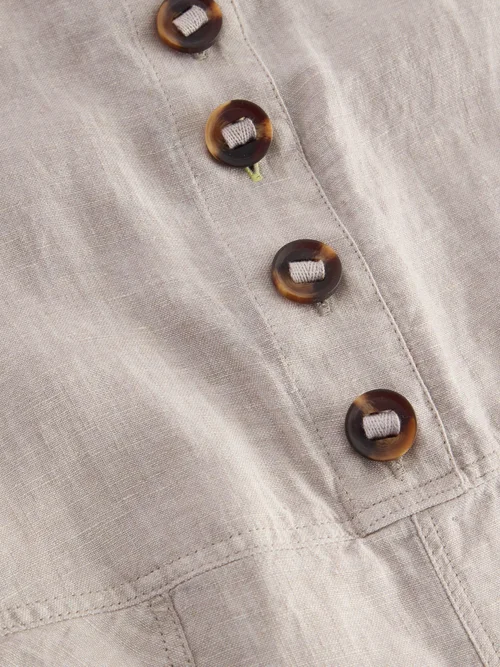 Latzhose Viola aus Leinen - Lgt Nat - 52/R Bild 2