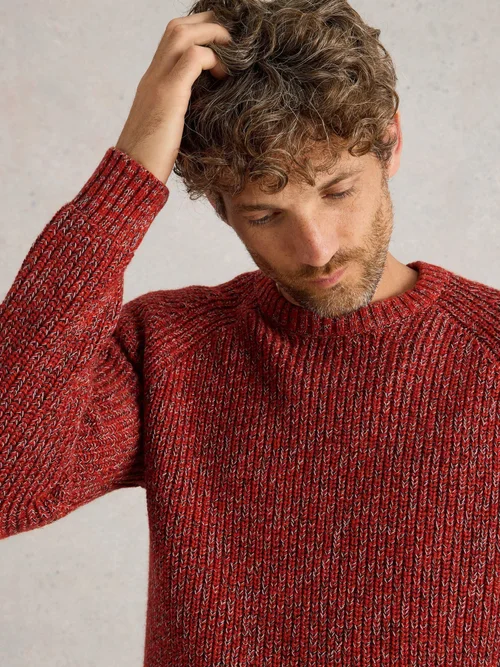 Pullover Rye mit Rundhalsausschnitt - Red Mlt - XXXL Bild 3