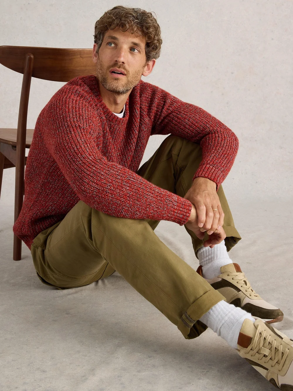Pullover Rye mit Rundhalsausschnitt - Red Mlt - XXXL Bild 1