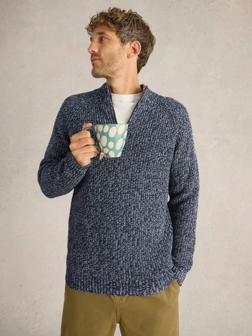 Pullover Rye mit Reißverschluss - Navy Multi - XXL Bild 1