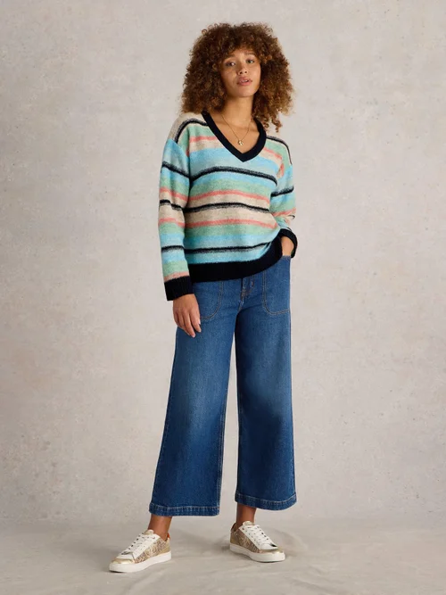 Gestreifter Pullover Palermo - Blue Mlt - 52 Bild 2