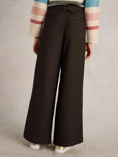 Tweedhose Sasha mit weitem Bein - Brown Mlt - 48/R Bild 4