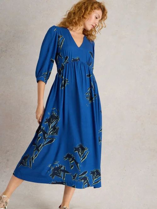 Midikleid Lucy - Blue Pr - 52/R Bild 3