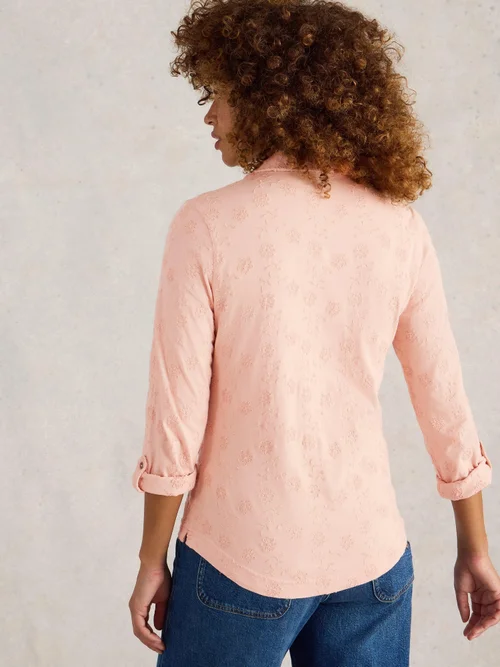 Bestickte Jerseybluse Annie - Dus Pink - 52 Bild 4