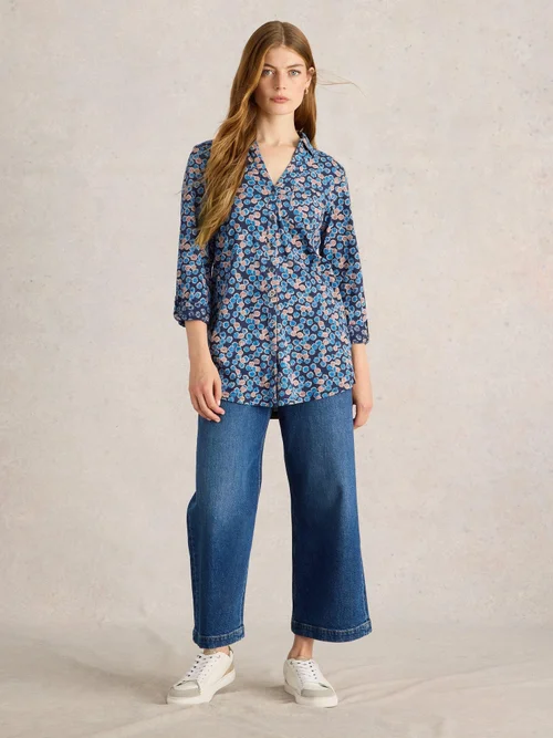 Lange Bluse Annie - Blue Pr - 52 Bild 2