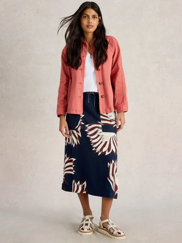 Rock Elle aus Leinenmischung