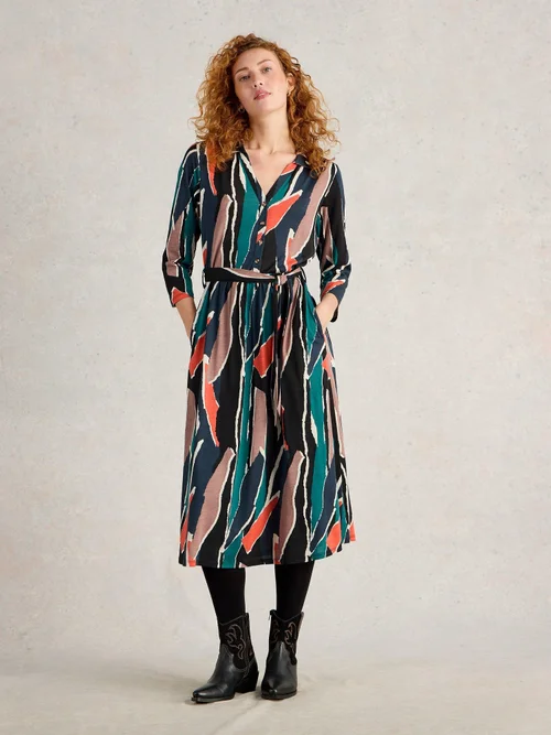Blusenkleid Ava aus Jersey - Blk Mlt - 52/R Bild 2