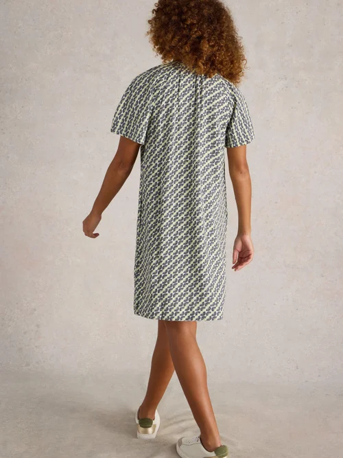 Kleid Lindsay aus Leinenmischung - Ivory Pr - 52/R Bild 4